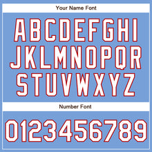 Load image into Gallery viewer, Custom Powder Blue White-Red Authentic Baseball Jersey