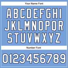 Загрузить изображение в средство просмотра галереи, Custom Powder Blue White-Navy Authentic Baseball Jersey