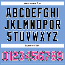 Load image into Gallery viewer, Custom Powder Blue Pink-Black Authentic Baseball Jersey