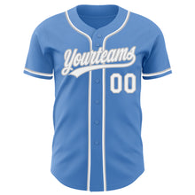 Load image into Gallery viewer, Custom Powder Blue White-Gray Authentic Baseball Jersey