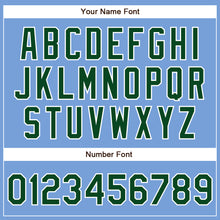 Load image into Gallery viewer, Custom Powder Blue Green-White Authentic Baseball Jersey
