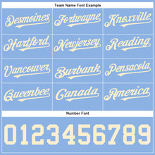 Загрузить изображение в средство просмотра галереи, Custom Powder Blue Cream Authentic Baseball Jersey