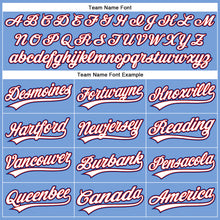 Загрузить изображение в средство просмотра галереи, Custom Powder Blue Red Pinstripe White-Royal Authentic Baseball Jersey