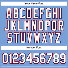 Загрузить изображение в средство просмотра галереи, Custom Powder Blue Red Pinstripe White-Royal Authentic Baseball Jersey