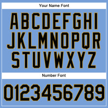 Загрузить изображение в средство просмотра галереи, Custom Powder Blue Black Pinstripe Old Gold Authentic Baseball Jersey