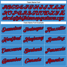 Load image into Gallery viewer, Custom Powder Blue Red-Navy Performance T-Shirt