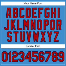 Load image into Gallery viewer, Custom Powder Blue Red-Navy Performance T-Shirt