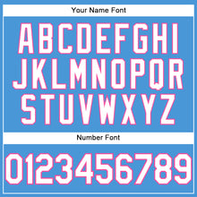 Load image into Gallery viewer, Custom Powder Blue White-Pink Performance T-Shirt