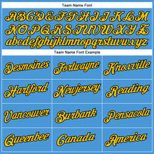 Load image into Gallery viewer, Custom Powder Blue Yellow-Black Performance T-Shirt