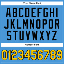 Load image into Gallery viewer, Custom Powder Blue Yellow-Black Performance T-Shirt