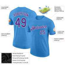 Load image into Gallery viewer, Custom Powder Blue Purple-White Performance T-Shirt