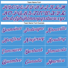 Load image into Gallery viewer, Custom Powder Blue Purple-White Performance T-Shirt