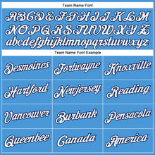 Load image into Gallery viewer, Custom Powder Blue White-Navy Performance T-Shirt