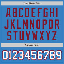 Загрузить изображение в средство просмотра галереи, Custom Powder Blue White-Crimson Authentic Baseball Jersey