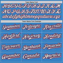 Загрузить изображение в средство просмотра галереи, Custom Powder Blue Red-Navy Pinstripe Red Authentic Baseball Jersey