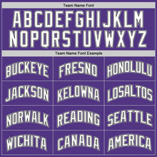 Load image into Gallery viewer, Custom Purple White-Gray Authentic Throwback Basketball Jersey