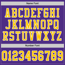 Загрузить изображение в средство просмотра галереи, Custom Purple Gold-White Mesh Authentic Throwback Football Jersey