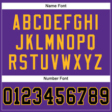 Загрузить изображение в средство просмотра галереи, Custom Purple Black-Gold Mesh Authentic Football Jersey