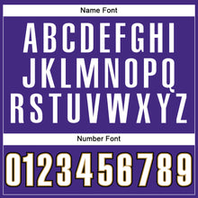 Загрузить изображение в средство просмотра галереи, Custom Purple White-Old Gold Mesh Authentic Football Jersey