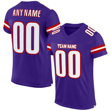 Загрузить изображение в средство просмотра галереи, Custom Purple White-Red Mesh Authentic Football Jersey