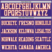 Загрузить изображение в средство просмотра галереи, Custom Purple White-Orange Mesh Authentic Football Jersey