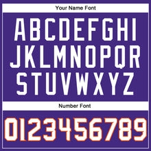 Загрузить изображение в средство просмотра галереи, Custom Purple White-Orange Mesh Authentic Football Jersey
