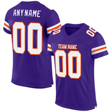 Загрузить изображение в средство просмотра галереи, Custom Purple White-Orange Mesh Authentic Football Jersey