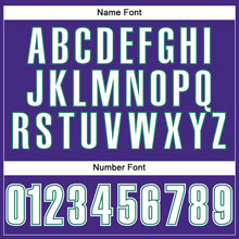 Загрузить изображение в средство просмотра галереи, Custom Purple White-Kelly Green Mesh Authentic Football Jersey