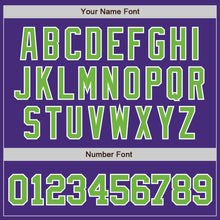 Загрузить изображение в средство просмотра галереи, Custom Purple Neon Green-White Authentic Baseball Jersey