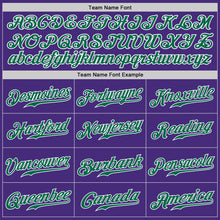 Загрузить изображение в средство просмотра галереи, Custom Purple Kelly Green-White Authentic Baseball Jersey