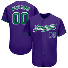 Загрузить изображение в средство просмотра галереи, Custom Purple Kelly Green-White Authentic Baseball Jersey