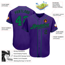 Загрузить изображение в средство просмотра галереи, Custom Purple Kelly Green-Black Authentic Baseball Jersey
