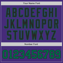 Загрузить изображение в средство просмотра галереи, Custom Purple Kelly Green-Black Authentic Baseball Jersey