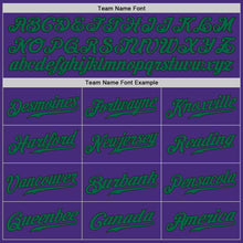 Загрузить изображение в средство просмотра галереи, Custom Purple Kelly Green-Black Authentic Baseball Jersey