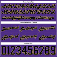 Load image into Gallery viewer, Custom Purple Black Pinstripe Black-Old Gold Authentic Basketball Shorts