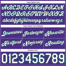 Load image into Gallery viewer, Custom Purple Black Pinstripe White-Teal Authentic Basketball Shorts