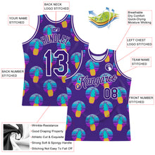 Load image into Gallery viewer, Custom Purple Purple-White 3D Pattern Design Pineapples Authentic Basketball Jersey