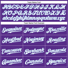 Load image into Gallery viewer, Custom Purple White-Light Blue Authentic Sleeveless Baseball Jersey