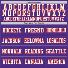 Загрузить изображение в средство просмотра галереи, Custom Purple Orange-White Mesh Authentic Throwback Football Jersey