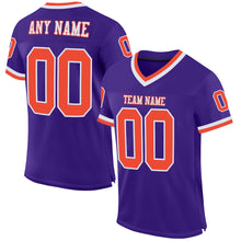 Загрузить изображение в средство просмотра галереи, Custom Purple Orange-White Mesh Authentic Throwback Football Jersey