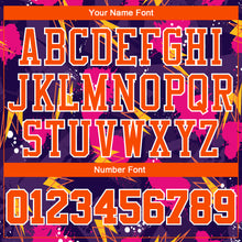 Загрузить изображение в средство просмотра галереи, Custom Purple Orange-Gold Music Festival Round Neck Sublimation Basketball Suit Jersey