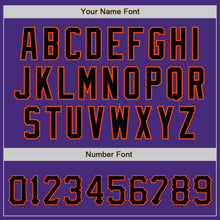 Load image into Gallery viewer, Custom Purple Black-Orange Authentic Baseball Jersey