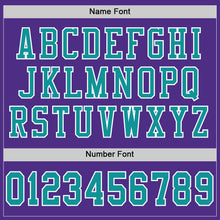 Загрузить изображение в средство просмотра галереи, Custom Purple Aqua-White Mesh Authentic Football Jersey