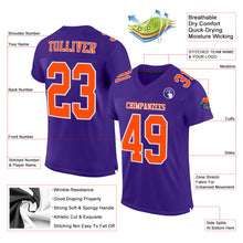 Загрузить изображение в средство просмотра галереи, Custom Purple Orange-White Mesh Authentic Football Jersey