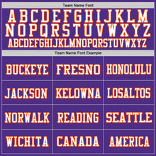 Загрузить изображение в средство просмотра галереи, Custom Purple Orange-White Mesh Authentic Football Jersey