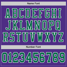 Загрузить изображение в средство просмотра галереи, Custom Purple Kelly Green-White Mesh Authentic Football Jersey
