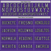 Загрузить изображение в средство просмотра галереи, Custom Purple Black-Gray Mesh Authentic Football Jersey