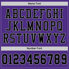 Загрузить изображение в средство просмотра галереи, Custom Purple Black-Gray Mesh Authentic Football Jersey