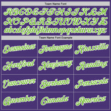 Load image into Gallery viewer, Custom Purple Neon Green-White Performance T-Shirt