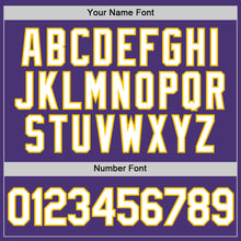 Load image into Gallery viewer, Custom Purple White-Gold Performance T-Shirt